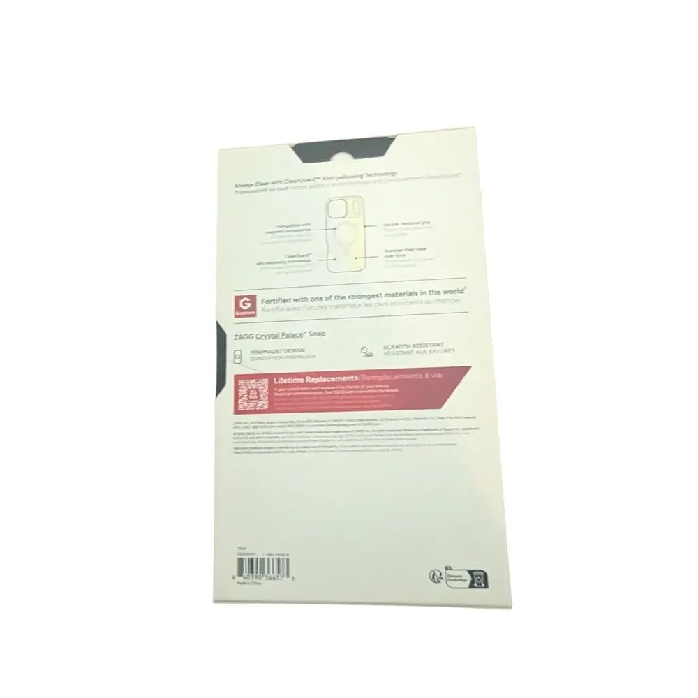 New Sealed ZAGG Crystal Palace Snap Clear Magsafe Phone Case Apple iPhone 17
